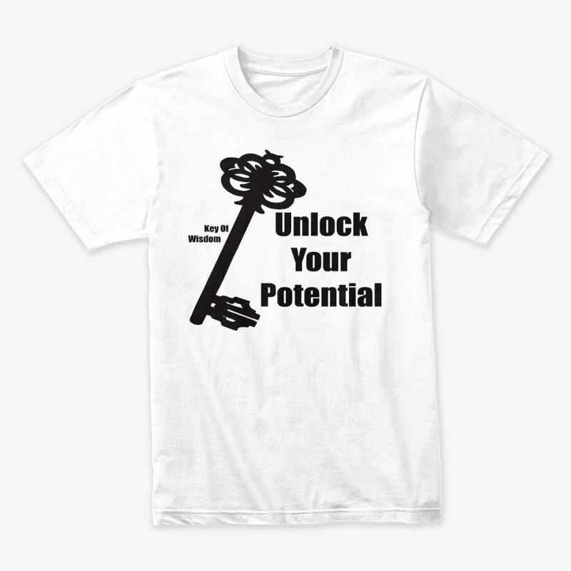 Unlock Your Potential T-Shirt Angle Blk